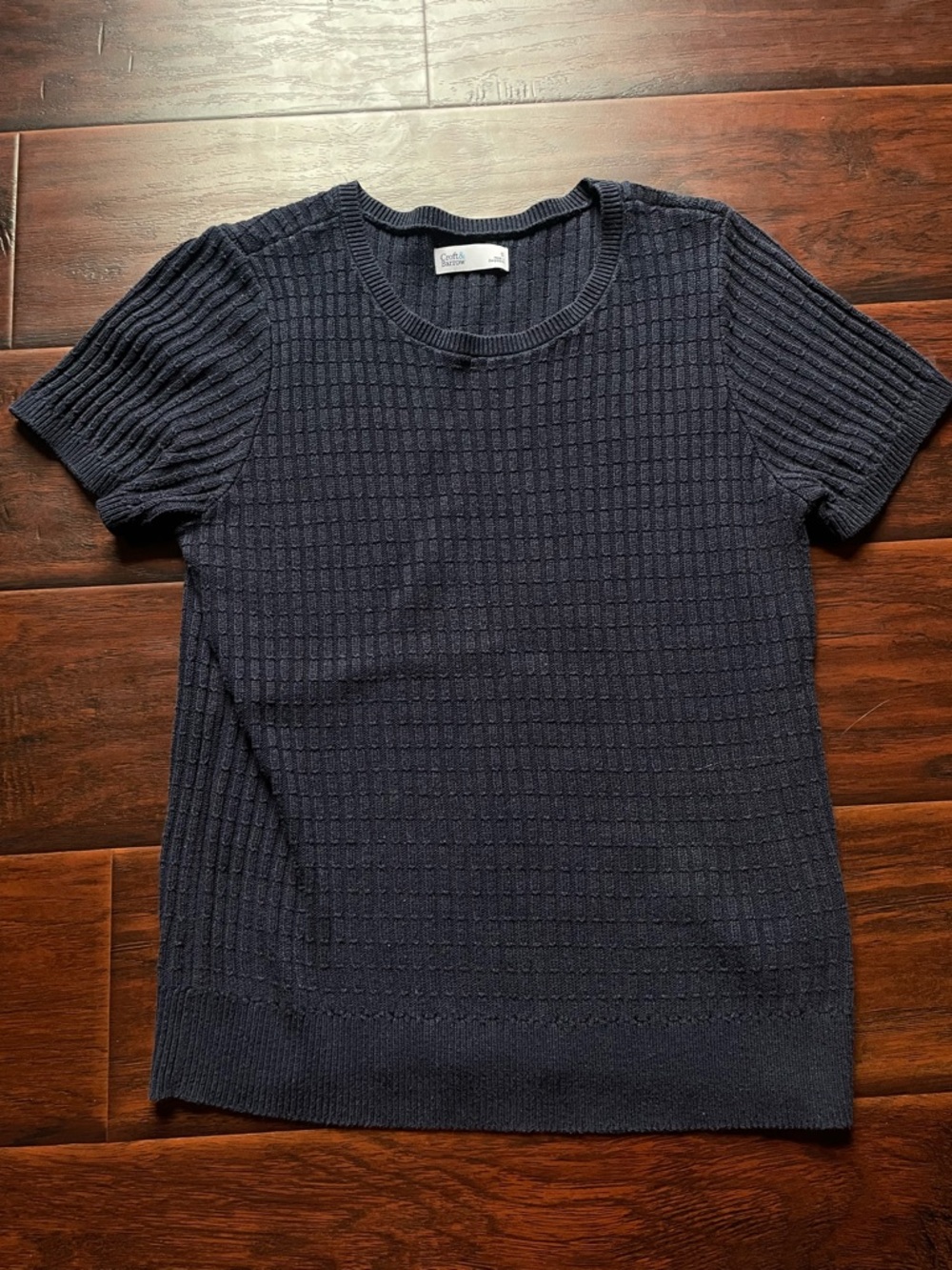 Croft & Barrow Cotton Knit Short Sleeve Sweater Top